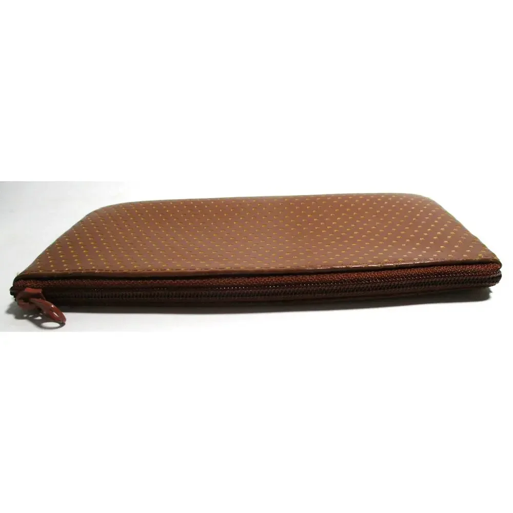 Vintage Dooney & Bourke Brown Leather Zip Pouch